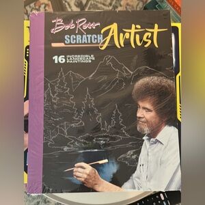Bob Ross Scratch Artist Kit with 16 Landscape Paintings New in Plastic